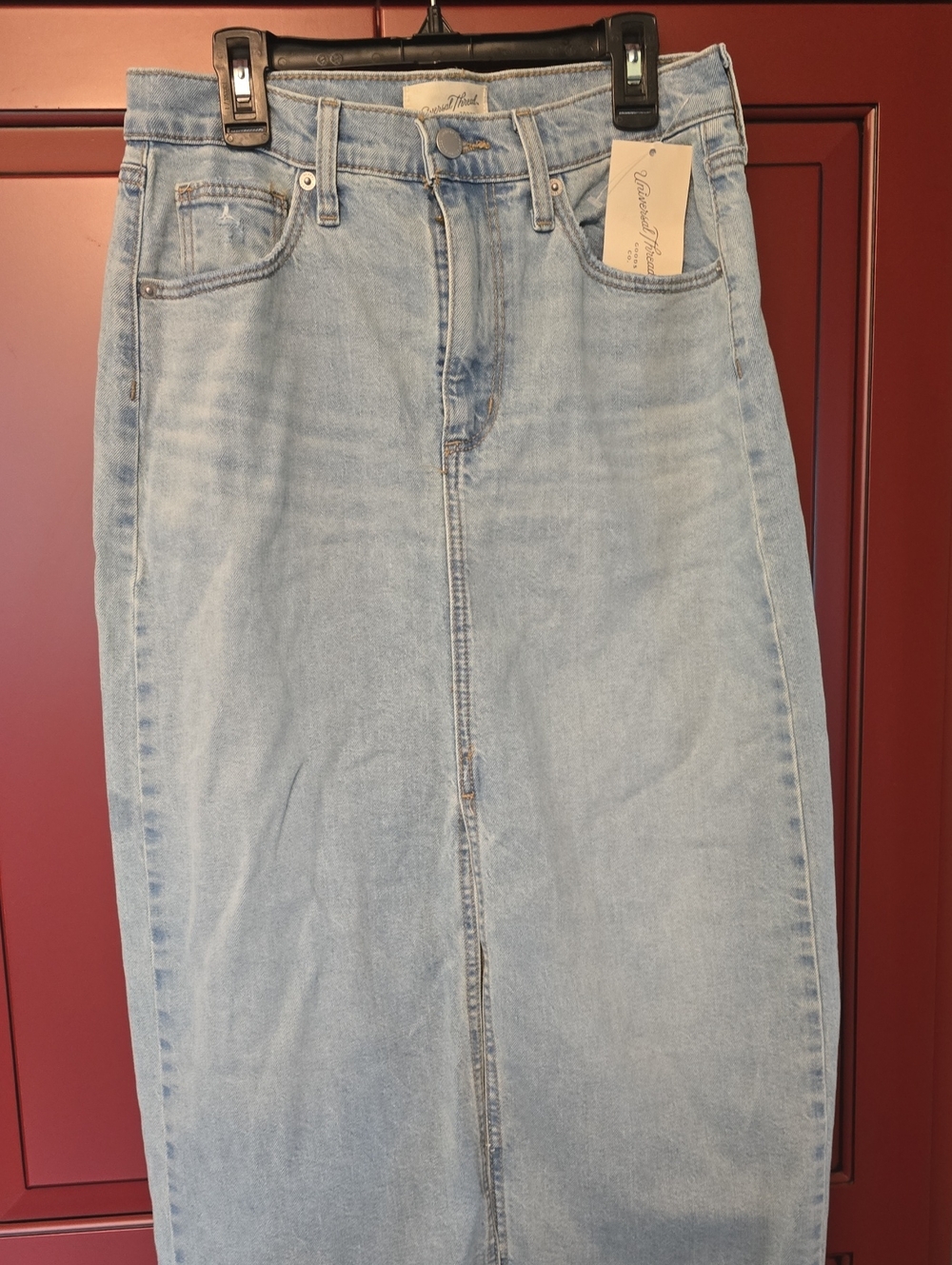 Classic High-Waist Light Blue Denim Jean Skirt Sz 0